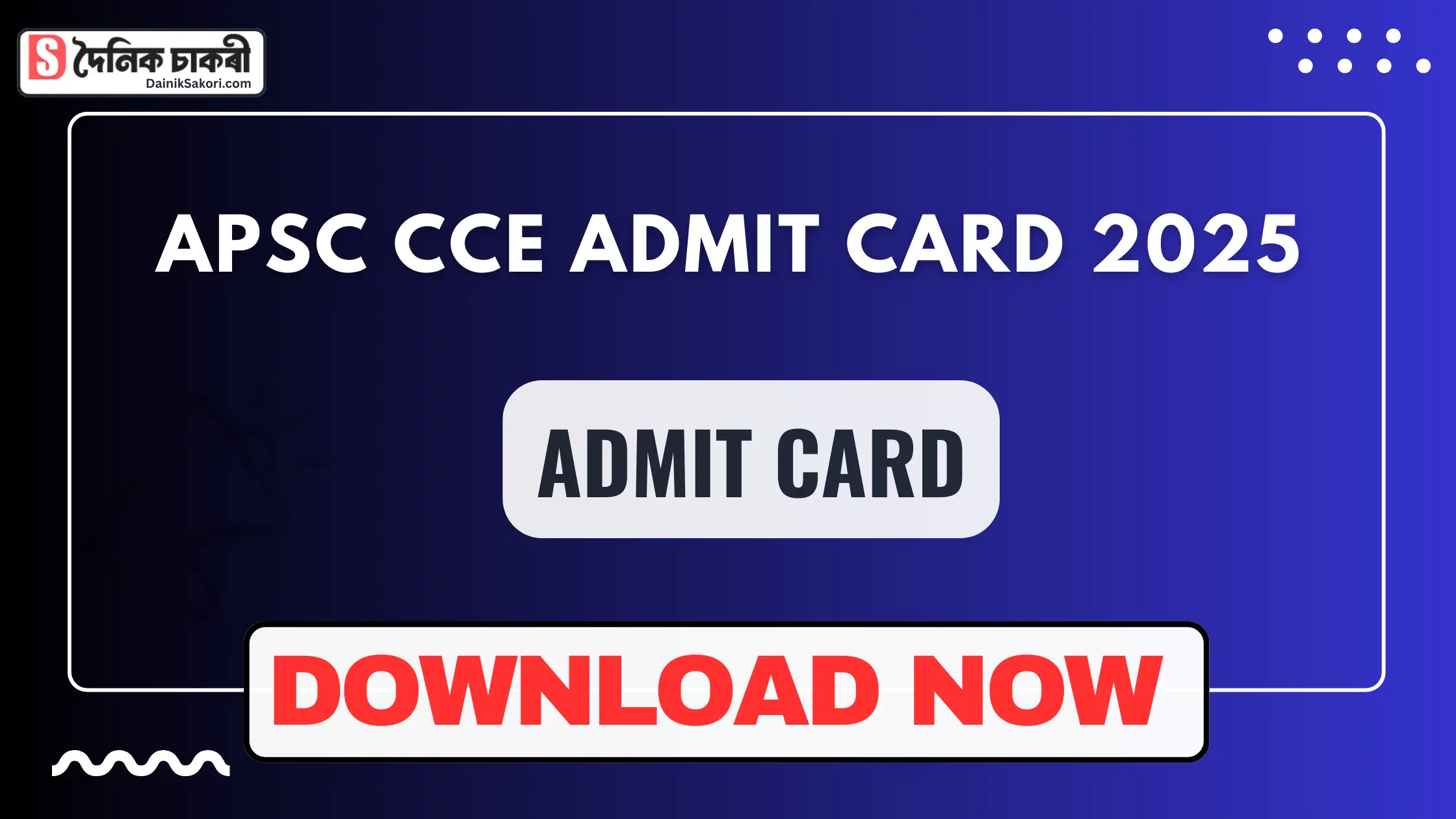 APSC CCE Admit Card 2025 Download